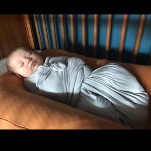 Mebie Baby Gray Stretch Swaddle / Blanket baby infant